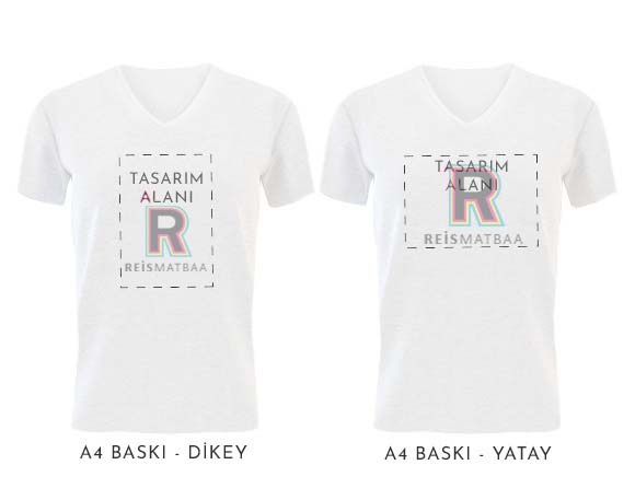 Unisex Tişört - V Yaka